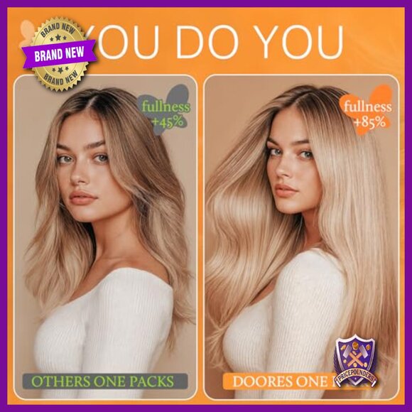 22 Inch Clip-In Human Hair Extensions, 9 Pieces 150g Straight - Picture 6 of 6